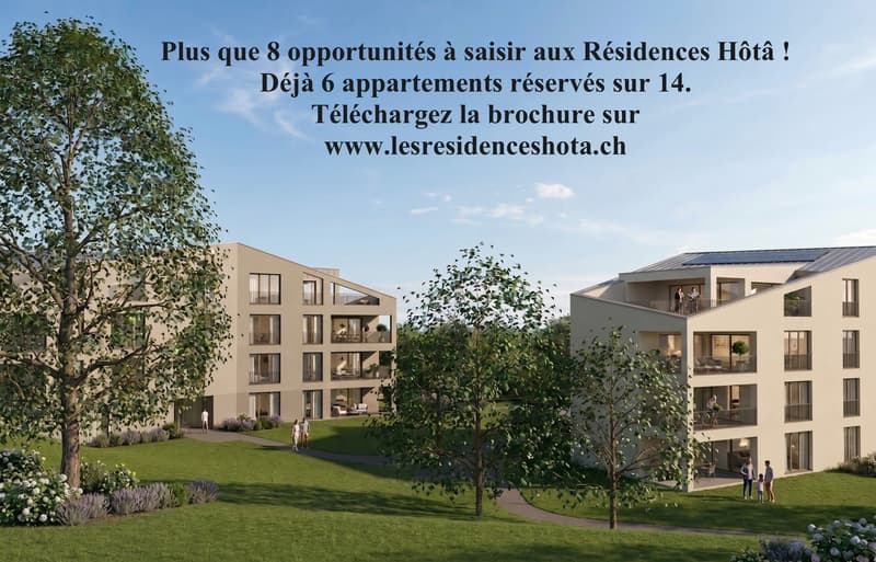 Beautiful 3.5, 4.5, and 5.5 room apartments for sale in PPE in a green setting in Saignelégier (1)
