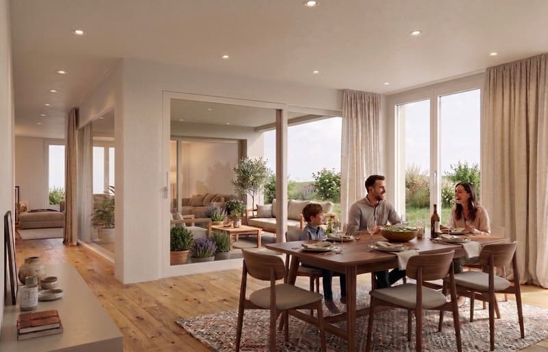 Beautiful 3.5, 4.5, and 5.5 room apartments for sale in PPE in a green setting in Saignelégier (6)