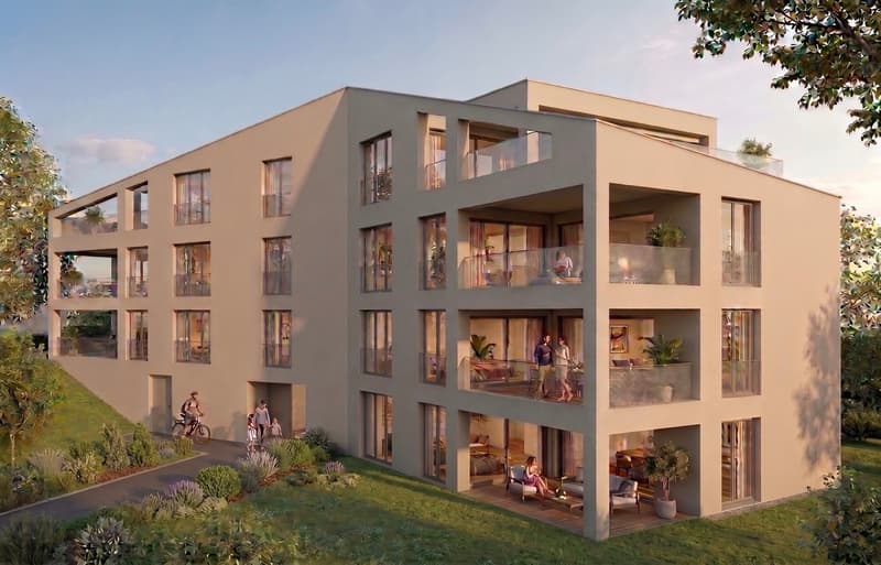 Beautiful 3.5, 4.5, and 5.5 room apartments for sale in PPE in a green setting in Saignelégier (3)