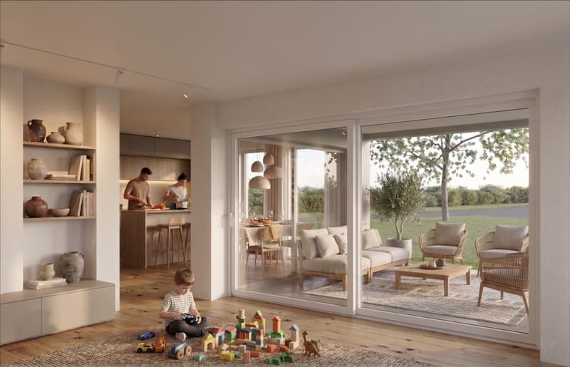 Beautiful 3.5, 4.5, and 5.5 room apartments for sale in PPE in a green setting in Saignelégier (8)