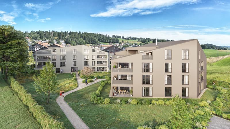 Attique d’exception neuf de 3,5 pièces | Volumes spectaculaires & vue dégagée à Saignelégier (9)
