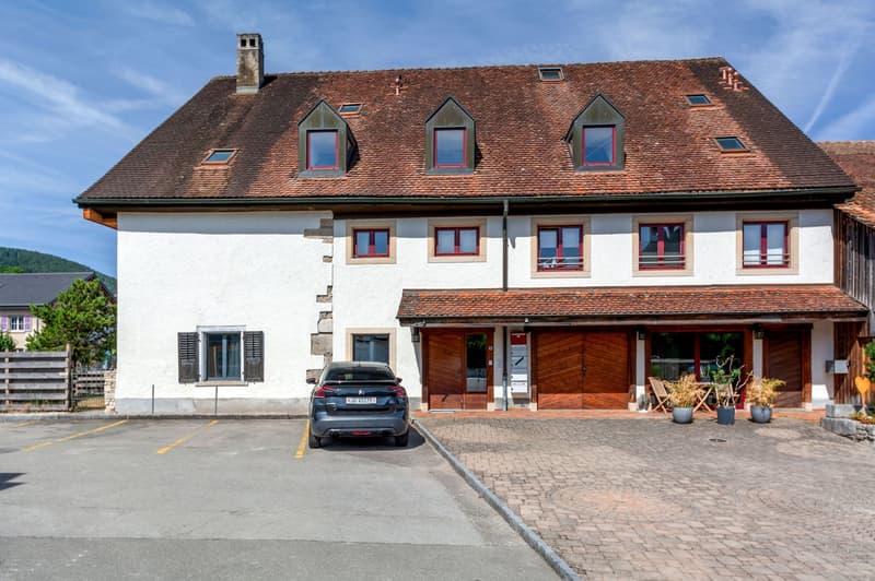 Duplex di 3,5 locali in un'antica fattoria — ca. 98 m², struttura in legno d'epoca — Courfaivre (12)