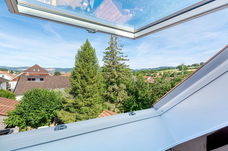 Vue depuis grand Velux chambre