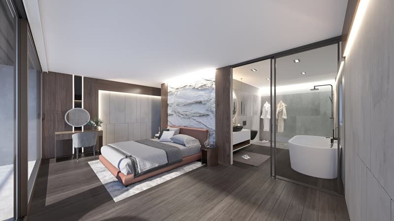 Penthouse moderne et exclusif de 4,5 pièces avec vue spectaculaire sur le lac, jardin et piscine privée (4)