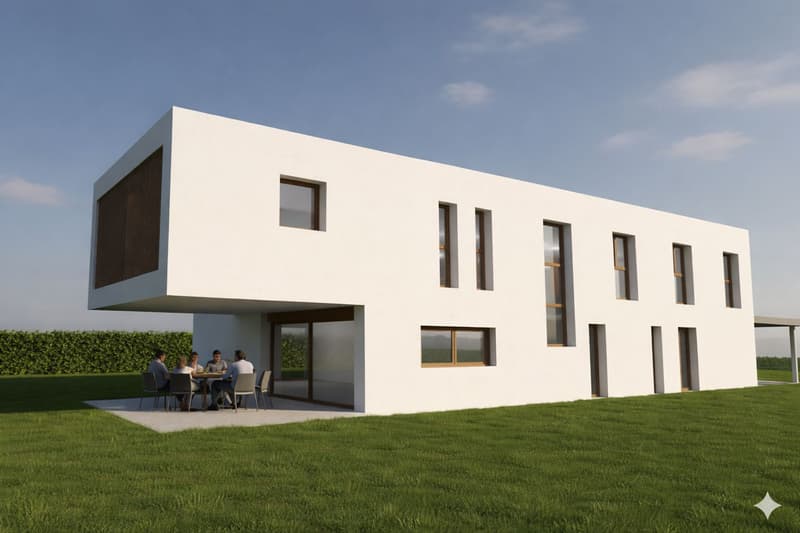 Bebaubares, ebenes Grundstück im Grünen mit genehmigtem Projekt (11)