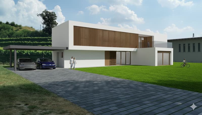 Bebaubares, ebenes Grundstück im Grünen mit genehmigtem Projekt (9)