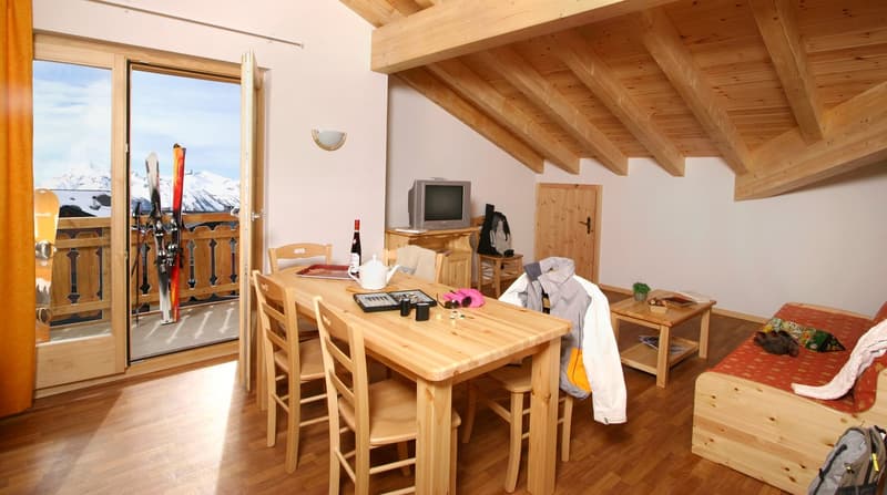 Appartement de 2.5 pièces / accès direct depuis la piste de ski (4)