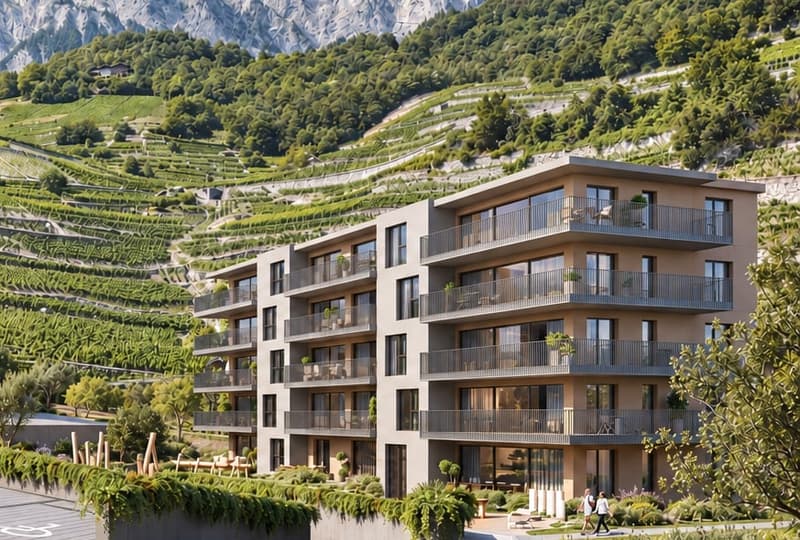 Appartements de 4.5 pièces dans une nouvelle résidence à Chamoson (1)