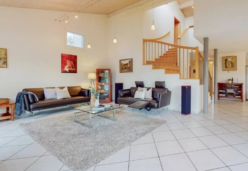 Detached house with 7.5 rooms in Corjolens – spacious volumes, beautiful exterior with pool (1)