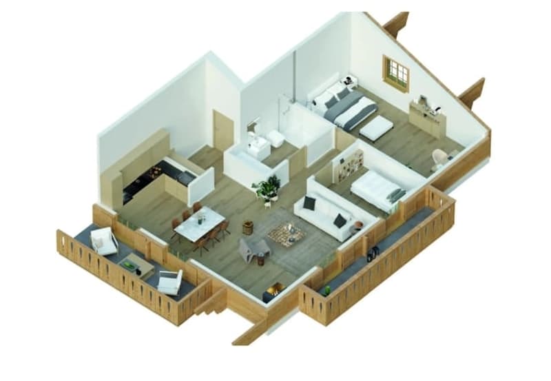 Bel appartement de 4.5 pièces sur plan / "Chalet Spitzhorn" / Gsteig (3)