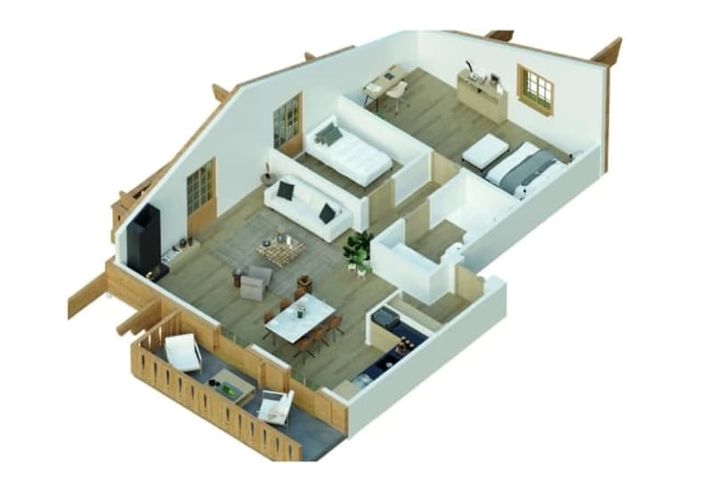 Bel appartement de 4.5 pièces sur plan / "Chalet Spitzhorn" / Gsteig (2)