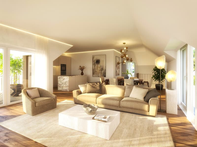 Penthouse de 3,5 pièces avec terrasse sur le toit à Biel-Benken à vendre (2)