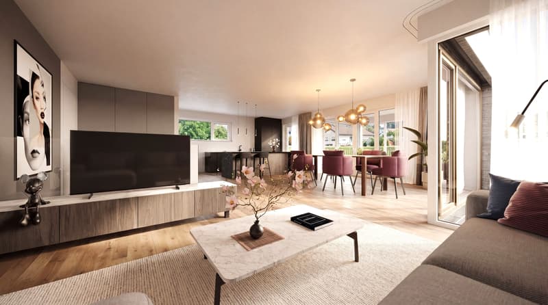 Stylish 4.5-room maisonette with large garden and exclusive interior design in Biel-Benken for sale (2)