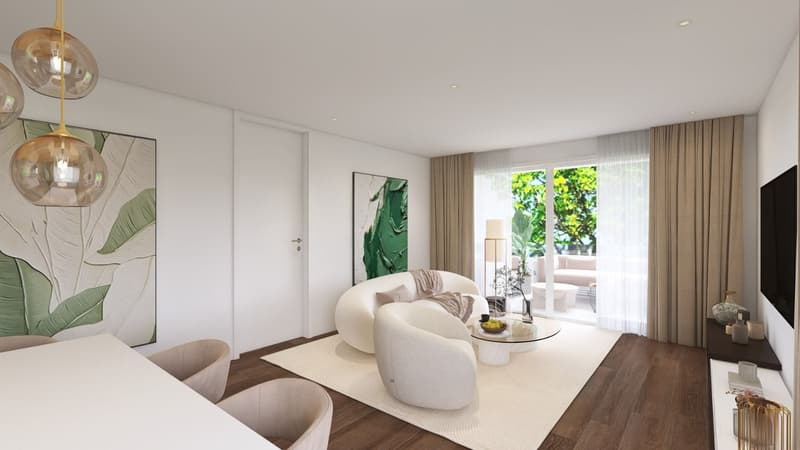 Elegant 3.5-room new apartment with balcony including 1 underground parking space for sale in Allschwil (2)