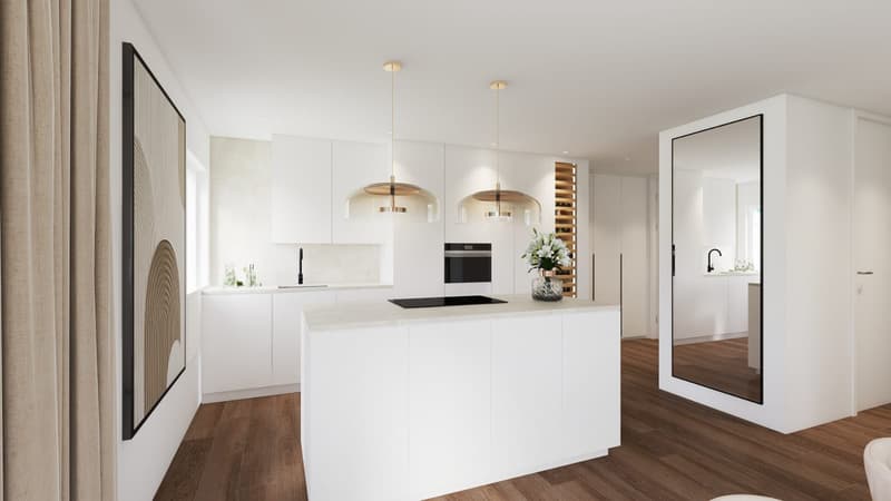 Elegant 3.5-room new apartment with balcony including 1 underground parking space for sale in Allschwil (3)