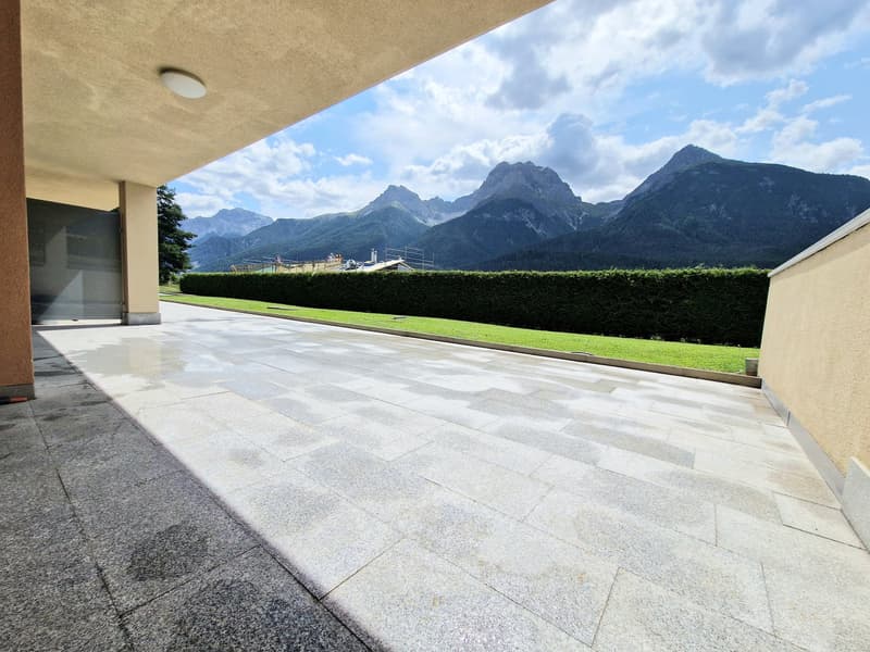 Appartamento giardino di nuova costruzione (seconda casa) con vista da sogno vicino alle funivie Motta Naluns (3)