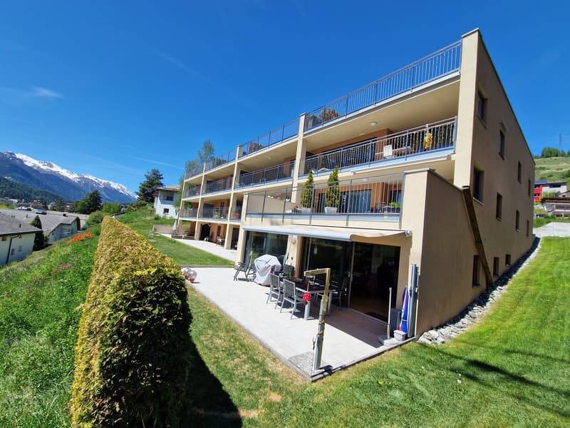 Deuxième maison au dernier étage, avec une immense terrasse et une vue de rêve à proximité des remontées mécaniques Motta Naluns (11)