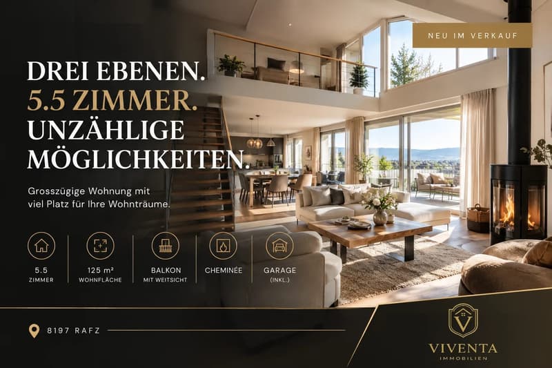 Drei Ebenen. 5.5 Zimmer. Unzählige Möglichkeiten. (1)