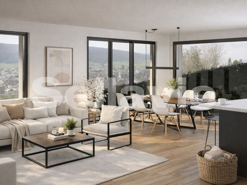 HOFSTETTEN-FLÜH: Exclusive New-Build Residence with Panoramic Cloud View! (2)