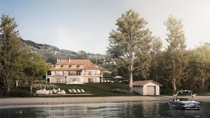 Projet, propriété en front de mer à rénover, région de Rolle (1)