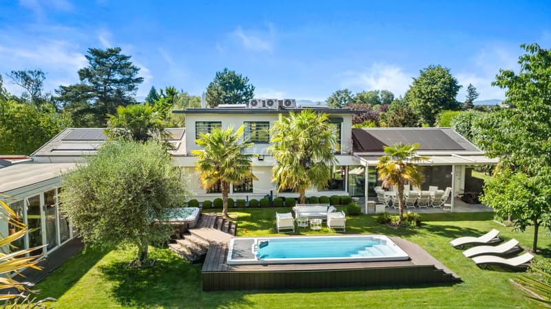 Superbe propriété contemporaine au calme, à Thônex (4)
