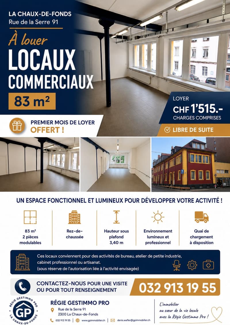 Espace industriel / atelier à louer – Rue de la Serre, La Chaux-de-Fonds (6)