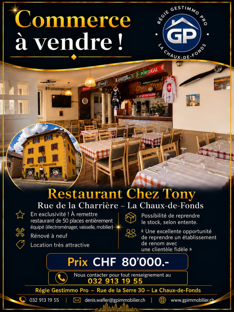 Café-Restaurant à vendre à La Chaux-de-Fonds (3)