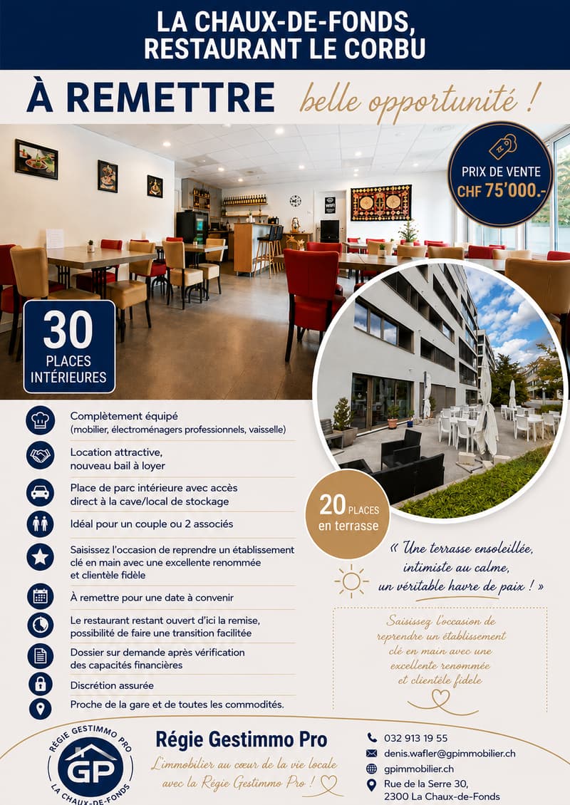 Restaurant Le Corbu – À remettre à La Chaux-de-Fonds (4)