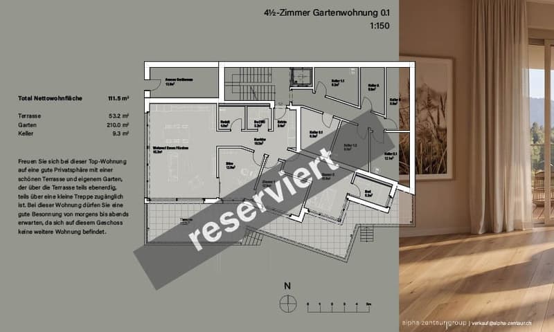 4.5 Bedroom Apartment 0.1 | Residenz Zentaur, Aarau (5)