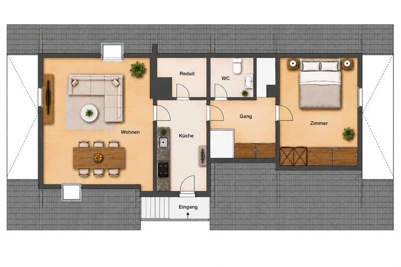 2-room attic apartment for rent (1)
