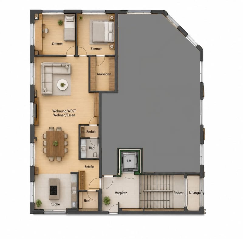 3.5-Room Attic Apartment for Rent (1)