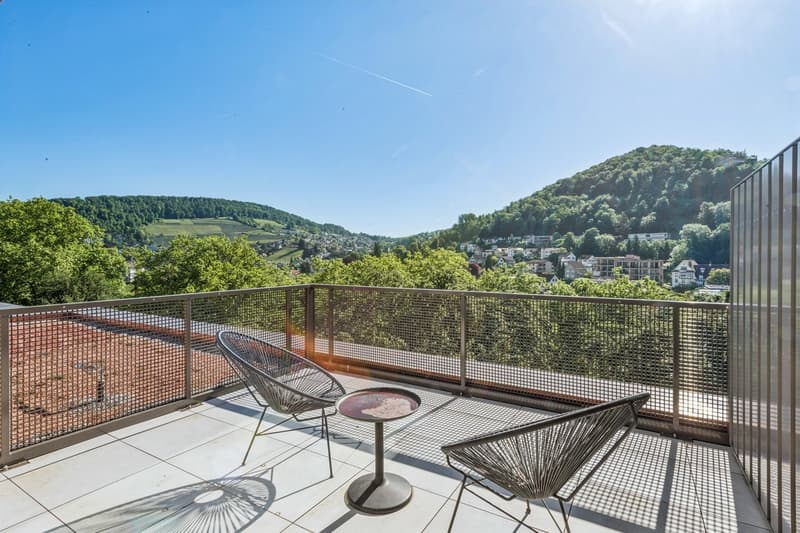 Drei Ebenen, eigener Arbeitsraum und Terrasse – mitten in Baden (1)