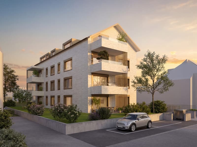 "Exclusive" 3.5-room maisonette with garden, including 1 underground parking space in Allschwil - New building 2026 (1)