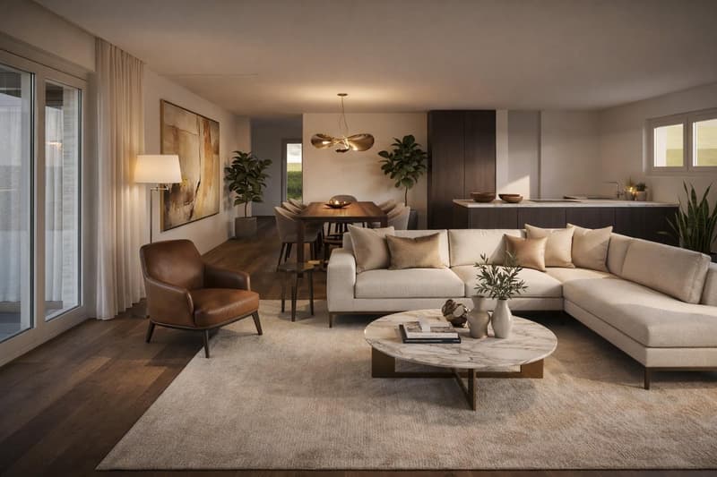 Hochwertige stilvolle 4.5-Zimmer Neubauwohnung mit Wintergarten in Biel-Benken kaufen Bezug ab 1.Quartal 2028 (2)