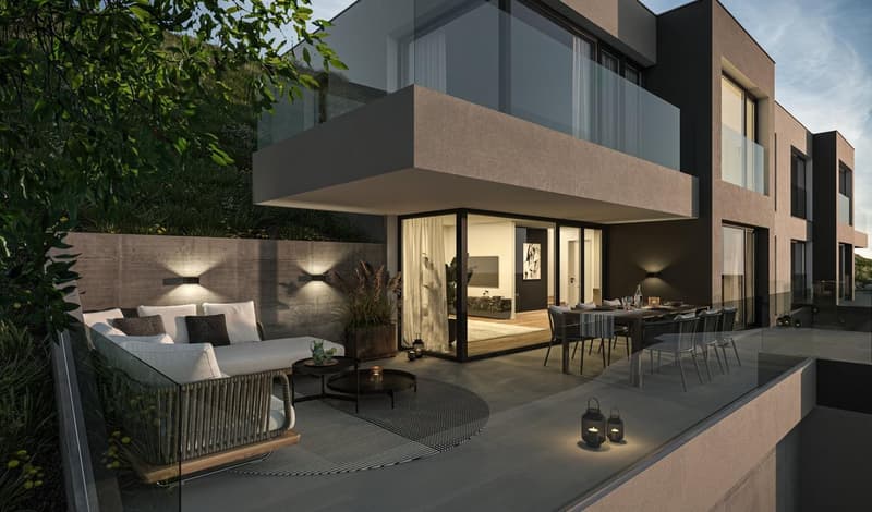 Maison mitoyenne de 4,5 pièces familiale avec terrasse ensoleillée à Zwingen à vendre (1)