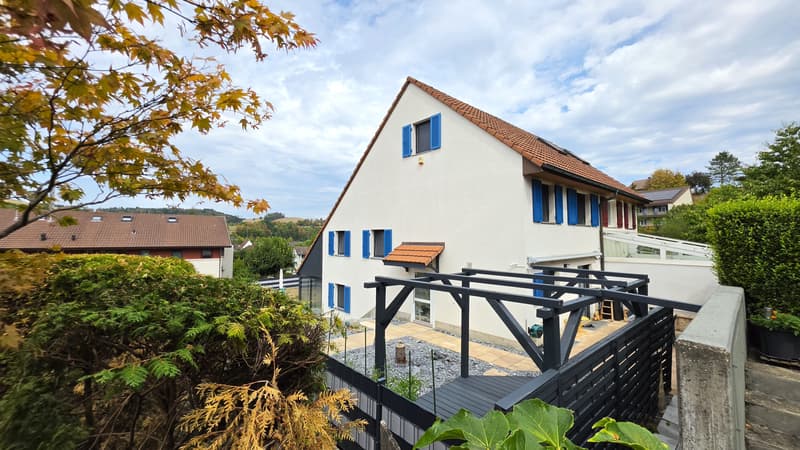 5.5-Zi.-Doppeleinfamilienhaus mit Wintergarten in Diegten kaufen (1)