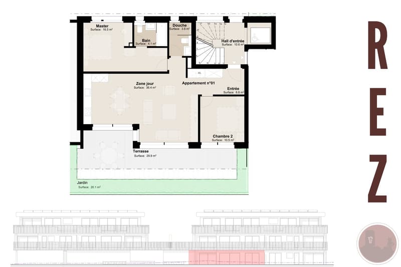 Appartement neuf de 3.5 pièces avec terrasses et jardin à Martigny (2)