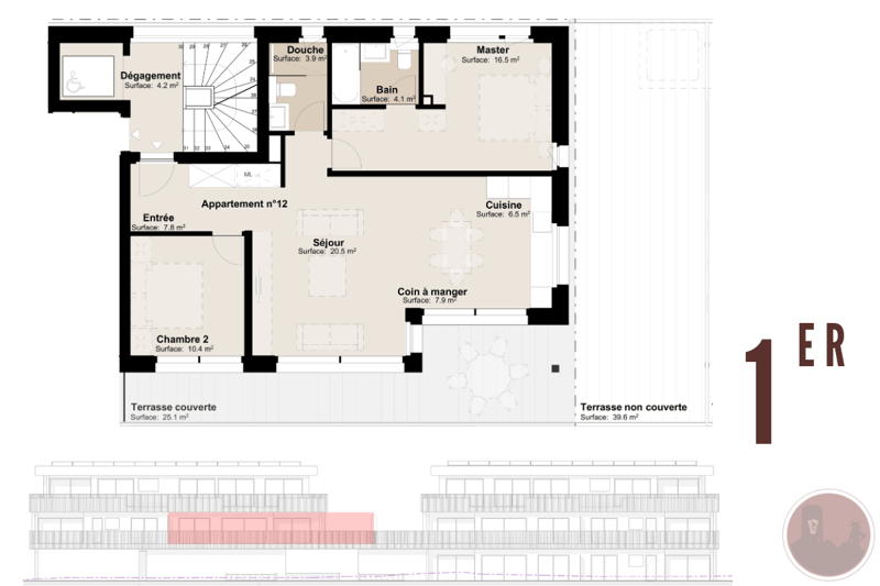 Neue 3.5-Zimmer-Wohnung mit Terrasse in Martigny (4)