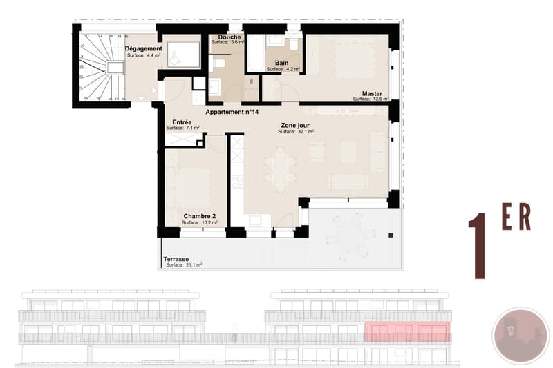 Appartement neuf de 3.5 pièces avec terrasse à Martigny (8)
