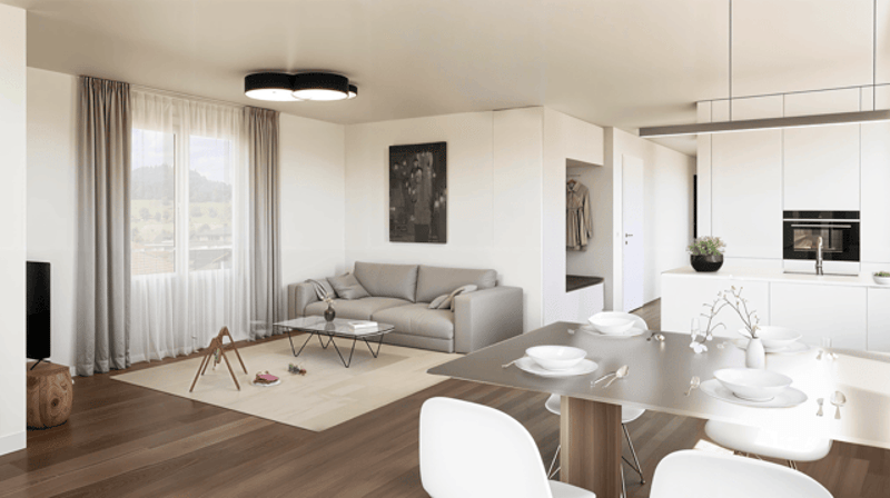 Letzte Wohnung: 4.5 Zimmer mit Sicht auf die Pilatuskette, barrierefrei – Menznau (5)