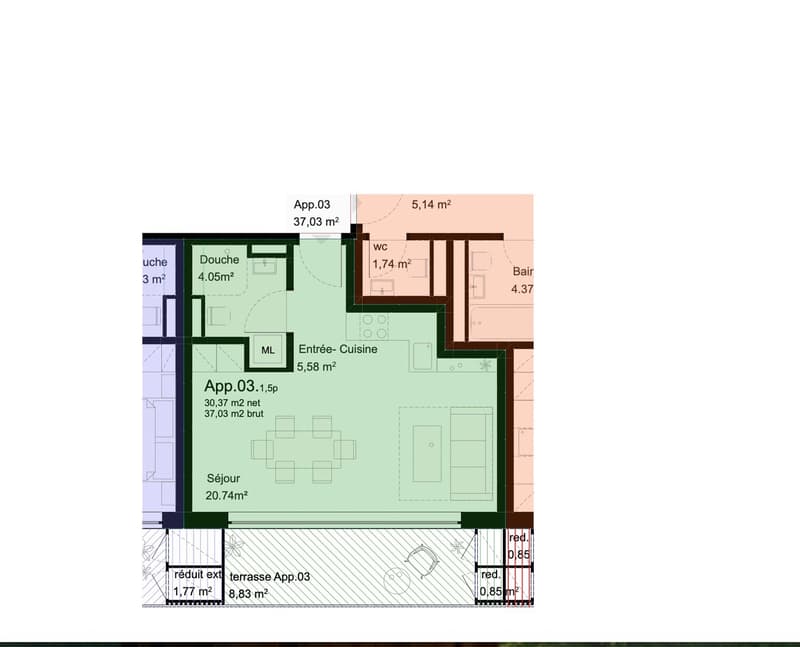 Charmant appartement de 1.5 pièces aux Evouettes (4)