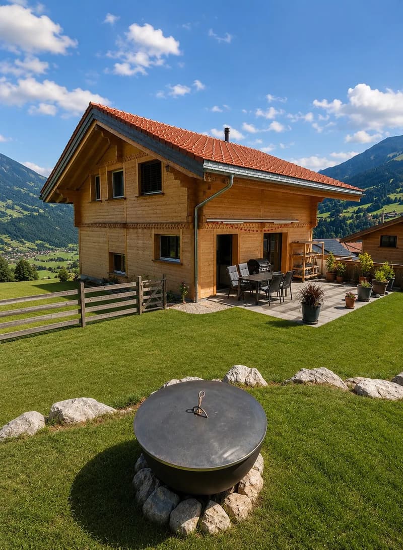 Familienparadies mit großem Umschwung und top Aussicht da, wo andere Ferien machen... (3)