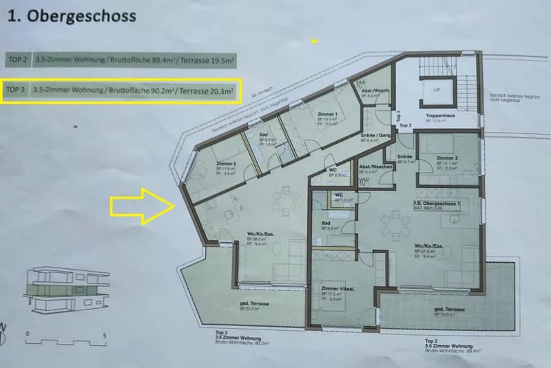 3.5 Zimmer Wohnung - 90.2m² (10)