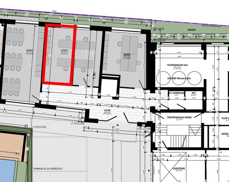 #2 Top modern office with air conditioning, ventilation, energy efficiency, LAN, WLAN, video surveillance, parking spaces, central (7)