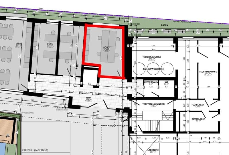 #3 Top modern office with air conditioning, ventilation, energy efficiency, LAN, WLAN, video surveillance, parking spaces, central (17)