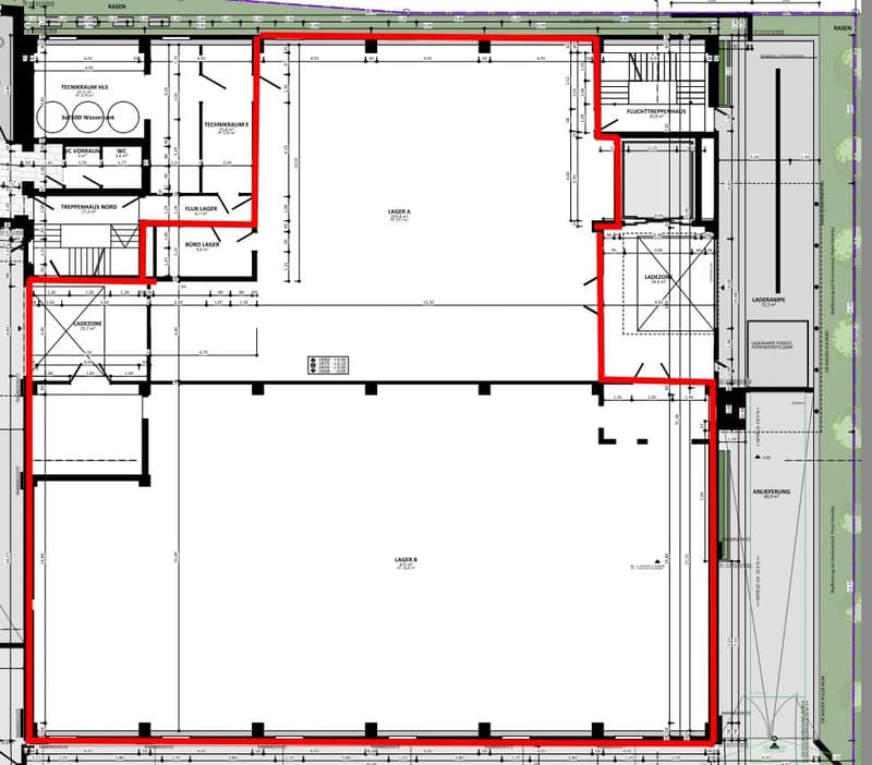 #18 Nouveau entrepôt au rez-de-chaussée avec espace de bureau climatisé, LAN, WLAN, vidéosurveillance, places de parking, central (14)