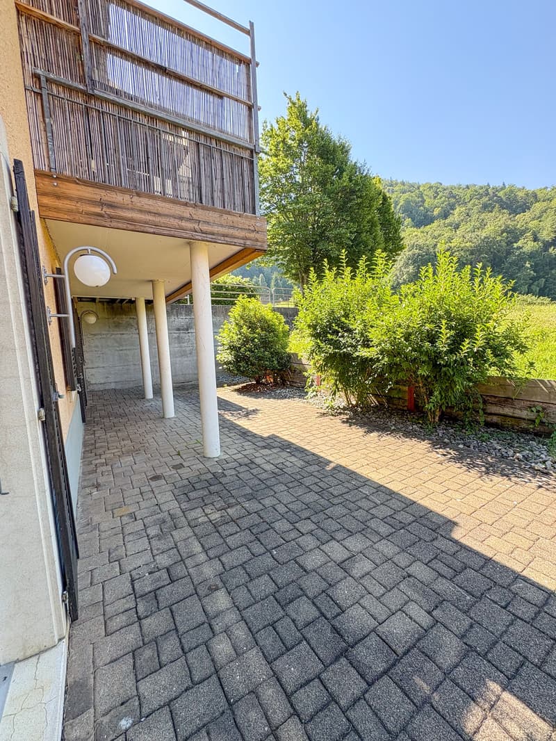 4-Bedroom Garden Apartment with Fireplace for Rent in Büsserach (8)
