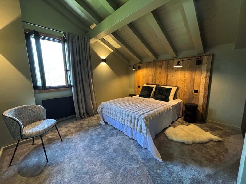 Chalet d'exception entièrement rénové avec vue panoramique sur le Mont-Blanc (22)