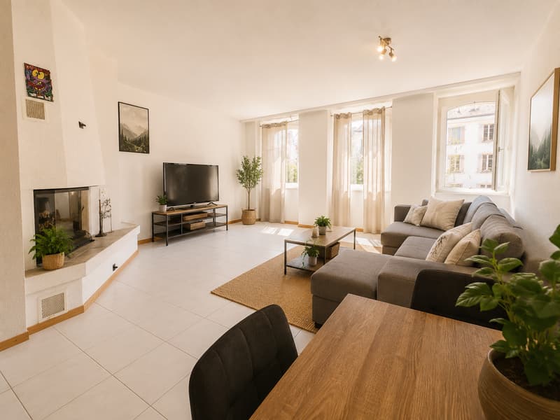 Superbe duplex avec terrasse et cheminée au c?ur du Bourg du Landeron (4)