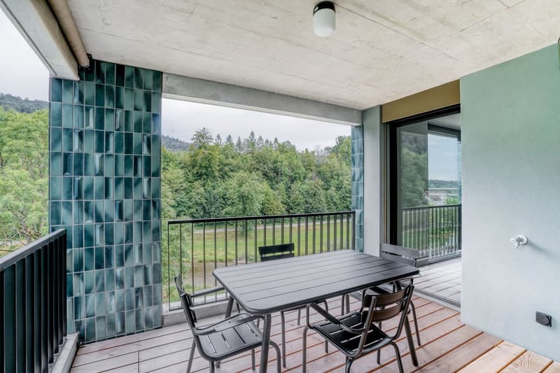Moderne 2.5-Zimmer-Wohnung mit Balkon und Blick ins Grüne und auf die Sihl (5)